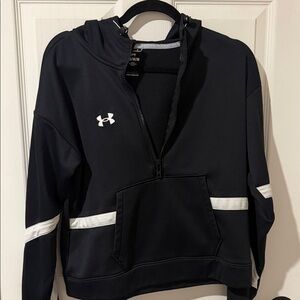 Under Armour Black and White Pullover Hoodie